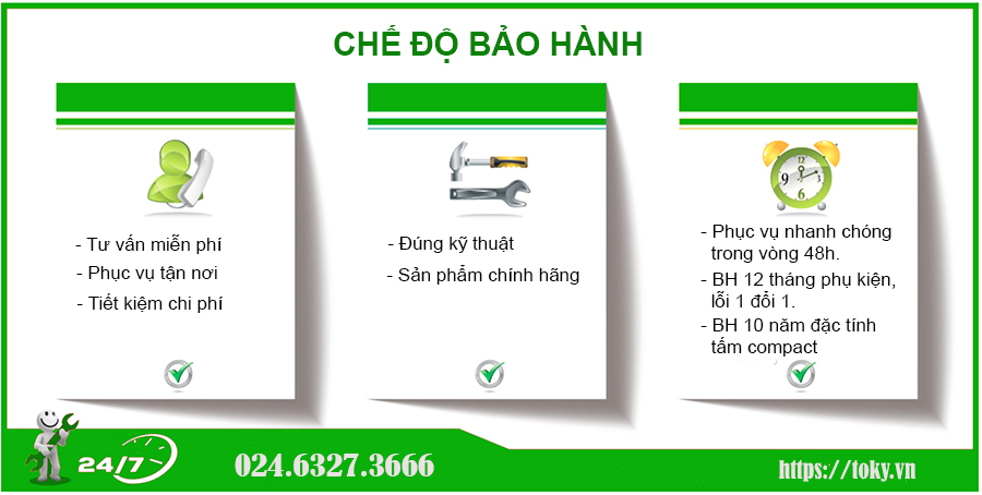 TOKY có chế độ hậu mãi tốt nhất thị trường