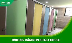 Lắp đặt vách ngăn vệ sinh cho trường mầm non Koala House