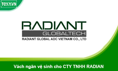 Hoàn thiện 50m2 vách ngăn vệ sinh cho Công Ty TNHH RADIAN Việt Nam