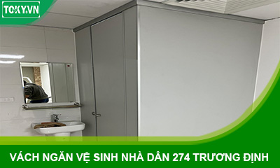 Lắp đặt vách ngăn vệ sinh cho nhà dân tại 274 Trương Định