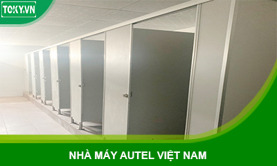 Vách ngăn vệ sinh compact tại nhà máy Autel, Hải Phòng