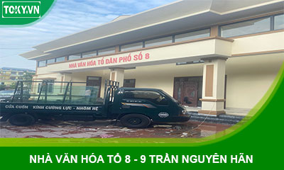 Vách ngăn vệ sinh tại nhà văn hóa 8 - 9 Phường Trần Nguyên Hãn