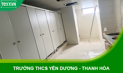 Vách ngăn vệ sinh trường THCS Yên Dương - Thanh Hóa