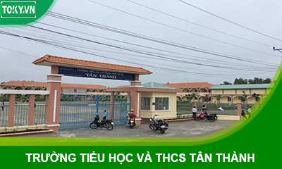 Vách vệ sinh compact trường tiểu học và thcs Tân Thành - Long An