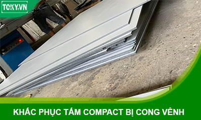 Làm gì khi vách ngăn vệ sinh compact cong vênh?