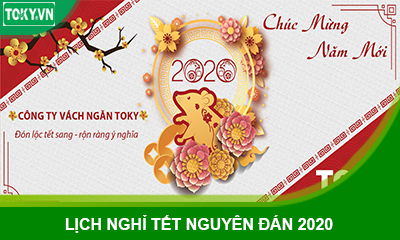 Vách ngăn vệ sinh TOKY thông báo lịch nghỉ tết Canh Tý 2020