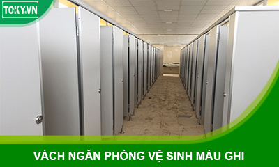 Vách ngăn vệ sinh màu ghi rẻ nhất bảng màu, tiết kiệm chi phí