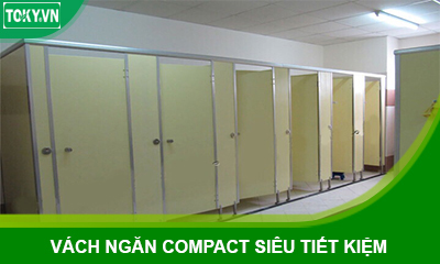 Vách ngăn vệ sinh compact tiết kiệm cho nhà vệ sinh bền đẹp