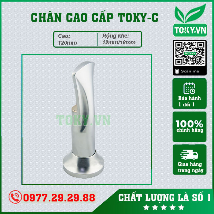 Chân vách ngăn cao cấp TOKY-C - Sản phẩm chân vách ngăn cao cấp TOKY-C được thiết kế đẹp mắt, tinh tế và đầy tính tiện nghi. Với chất liệu cao cấp và tiên tiến, sản phẩm mang đến cho không gian vệ sinh của bạn sự đáng tin cậy về mặt chất lượng và độ bền. Hoàn thiện không gian vệ sinh cho gia đình trở nên đơn giản và dễ dàng hơn bao giờ hết với chân vách ngăn cao cấp TOKY-C.