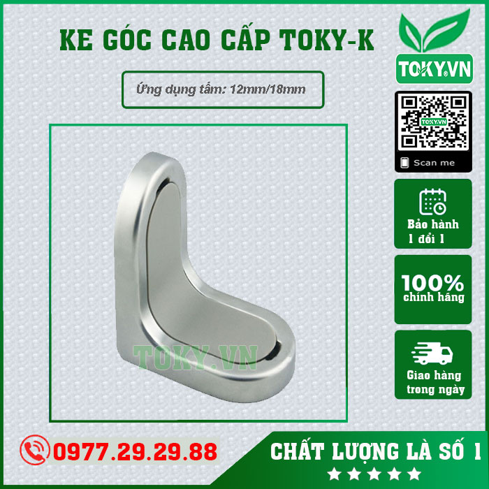 Ke góc TOKY-K | Ke góc vách ngăn vệ sinh cao cấp chất liệu hợp kim