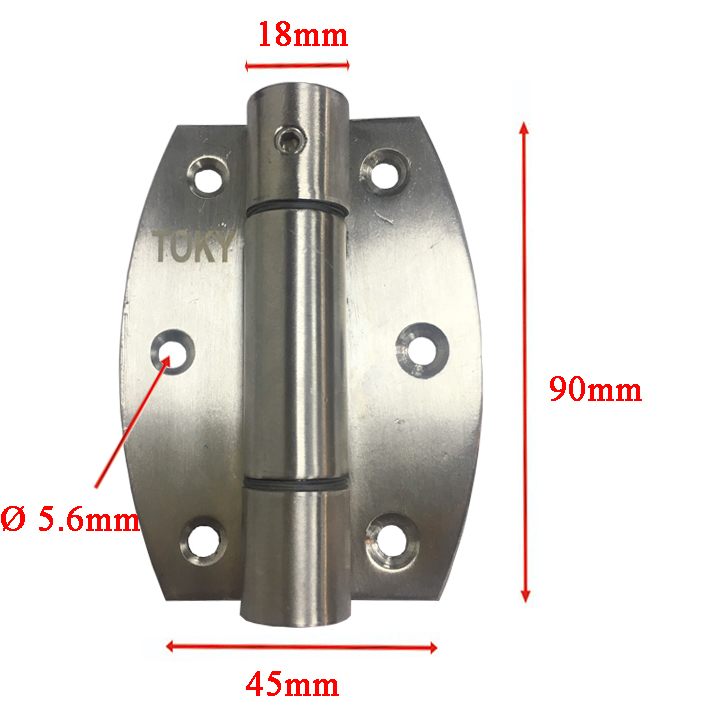 size of 6-hole spring hinge for toilet partition