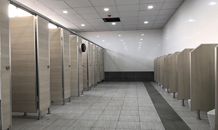 MFC sanitary partitions