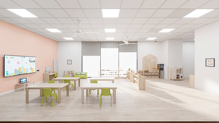 Thi công vách ngăn vệ sinh tại mầm non Sakura Montessori Lương Thế Vinh