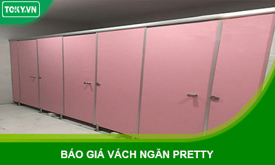 Vách ngăn vệ sinh Pretty | Báo giá vách ngăn Pretty chính hãng