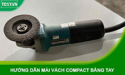 Hướng dẫn mài cạnh tấm vách ngăn vệ sinh compact cực đơn giản