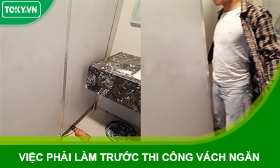 Điều phải làm trước thi công vách ngăn vệ sinh compact, mfc