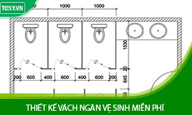 Thiết kế vách ngăn vệ sinh miễn phí theo yêu cầu