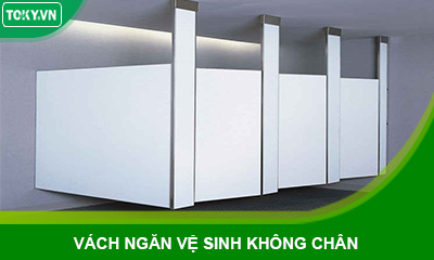 Thi công vách ngăn vệ sinh không chân nên hay không?