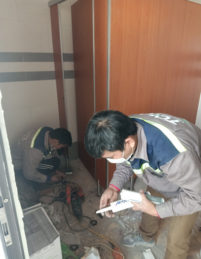 Vách ngăn vệ sinh compact Công ty thiết bị điện Hàn Quốc