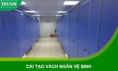 Cải tạo vách ngăn vệ sinh chuyên nghiệp – Thay mới bằng tấm Compact | toky.vn