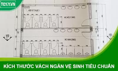 kich thuoc vach ngan ve sinh tieu chuan