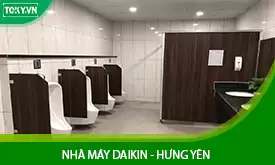 Toky thi công vách ngăn vệ sinh Compact tại nhà máy Daikin