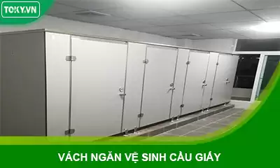 Thi công vách ngăn vệ sinh compact Cầu Giấy | Báo giá ưu đãi