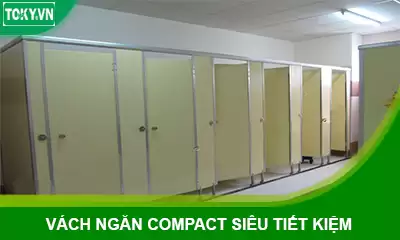 Vách ngăn vệ sinh compact tiết kiệm cho nhà vệ sinh bền đẹp