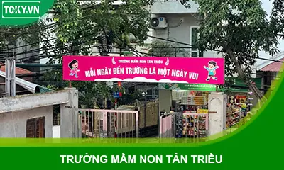 Dự án thi công vách ngăn vệ sinh Trường Mầm Non Tân Triều