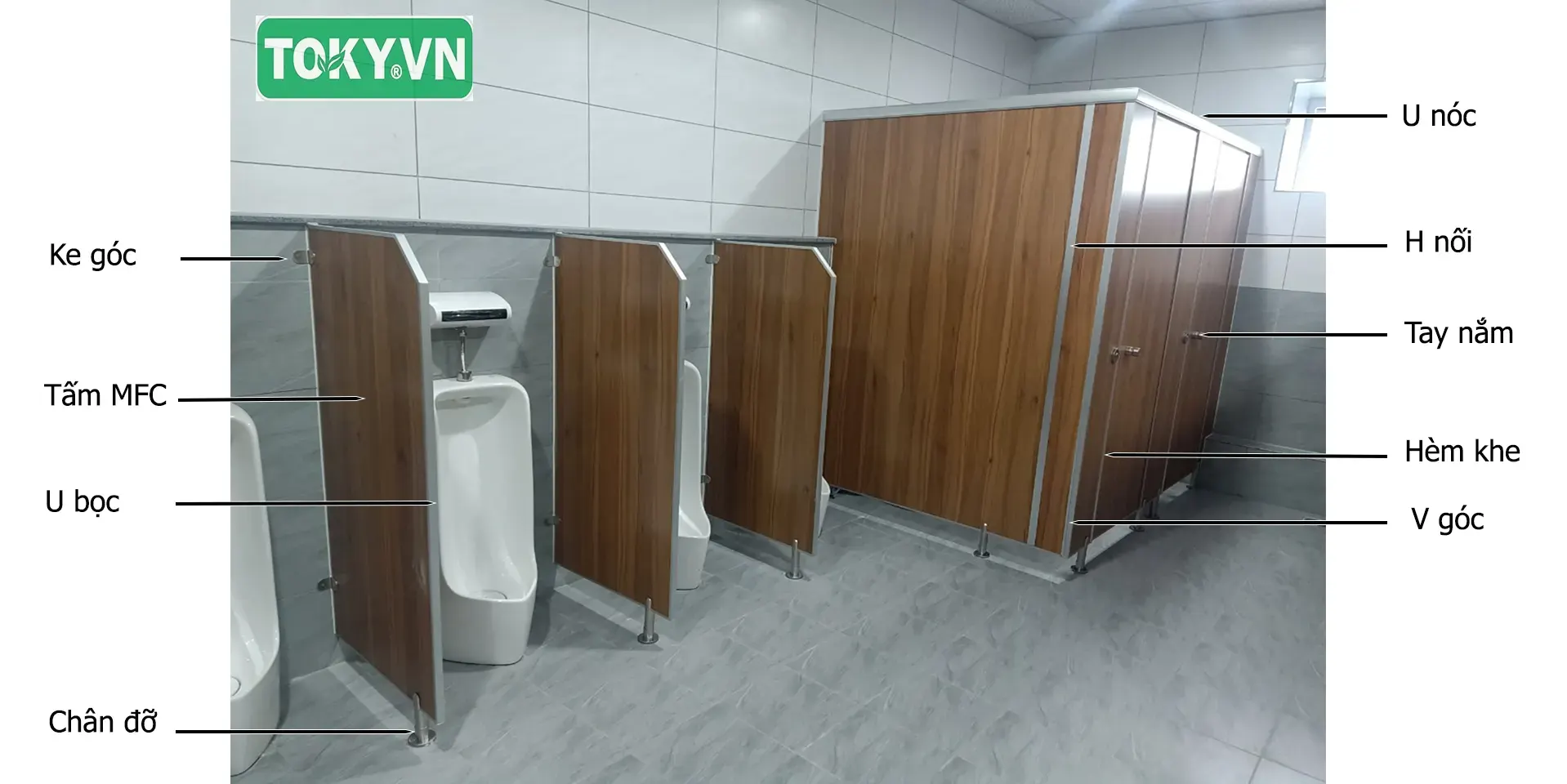 Vách ngăn vệ sinh MFC chống ẩm