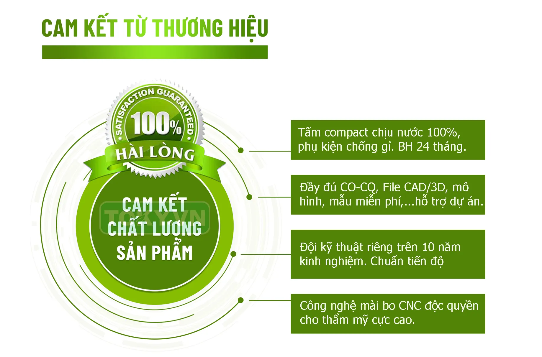 Cam kết từ vách ngăn vệ sinh TOKY
