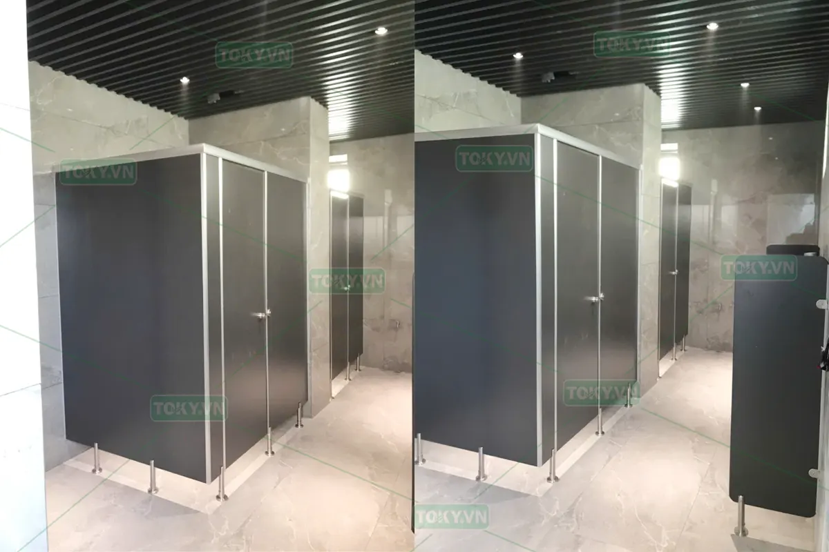 Hoàn thiện đợt 2 vách ngăn vệ sinh cho Trụ sở VietinBank Bắc Hưng Yên