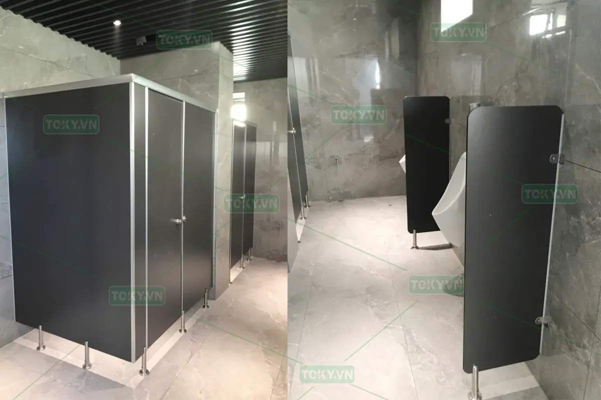 Hoàn thiện đợt 2 vách ngăn vệ sinh cho Trụ sở VietinBank Bắc Hưng Yên
