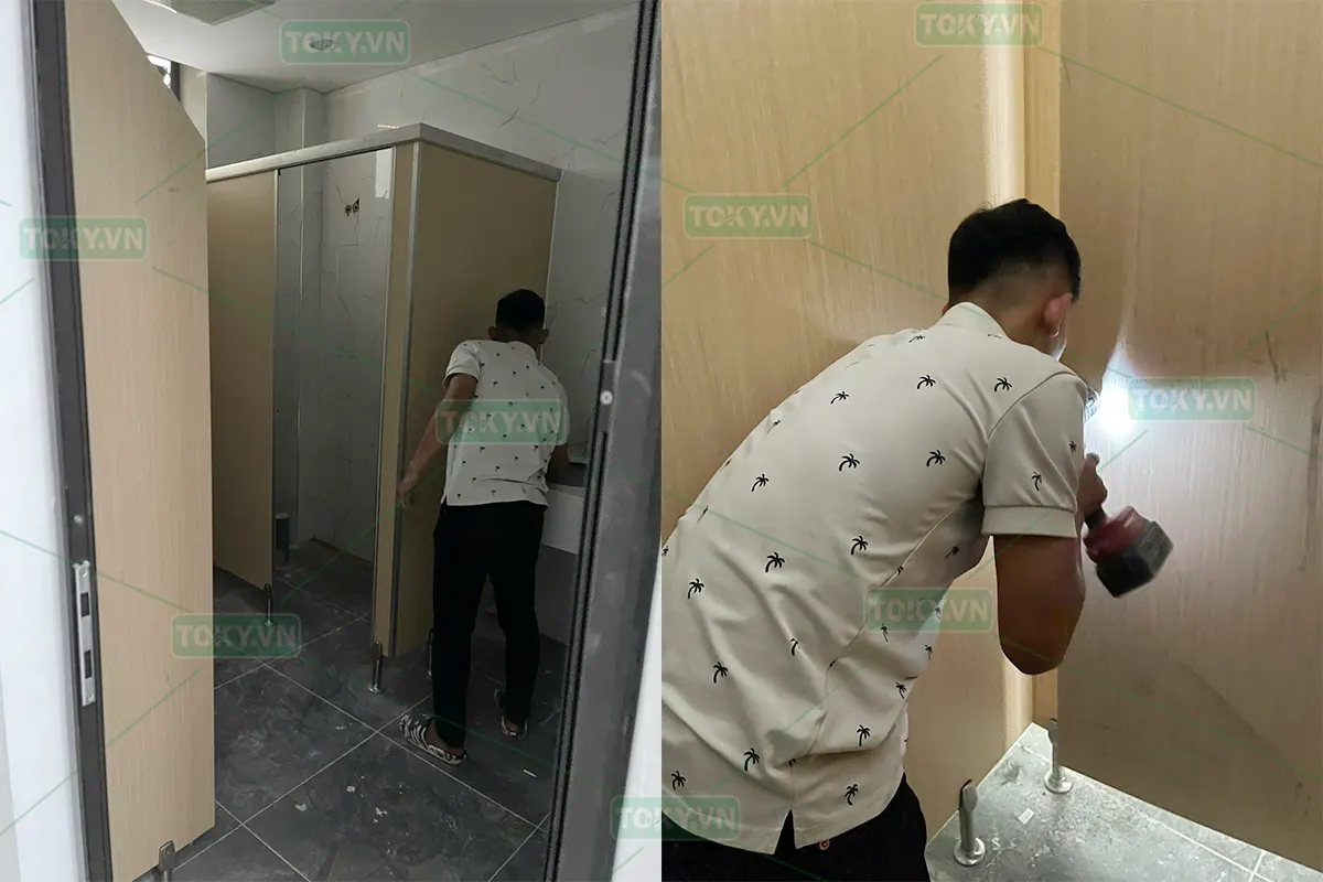 Hoàn thiện vách ngăn vệ sinh cho Trường Học viện Bưu chính Viễn thông