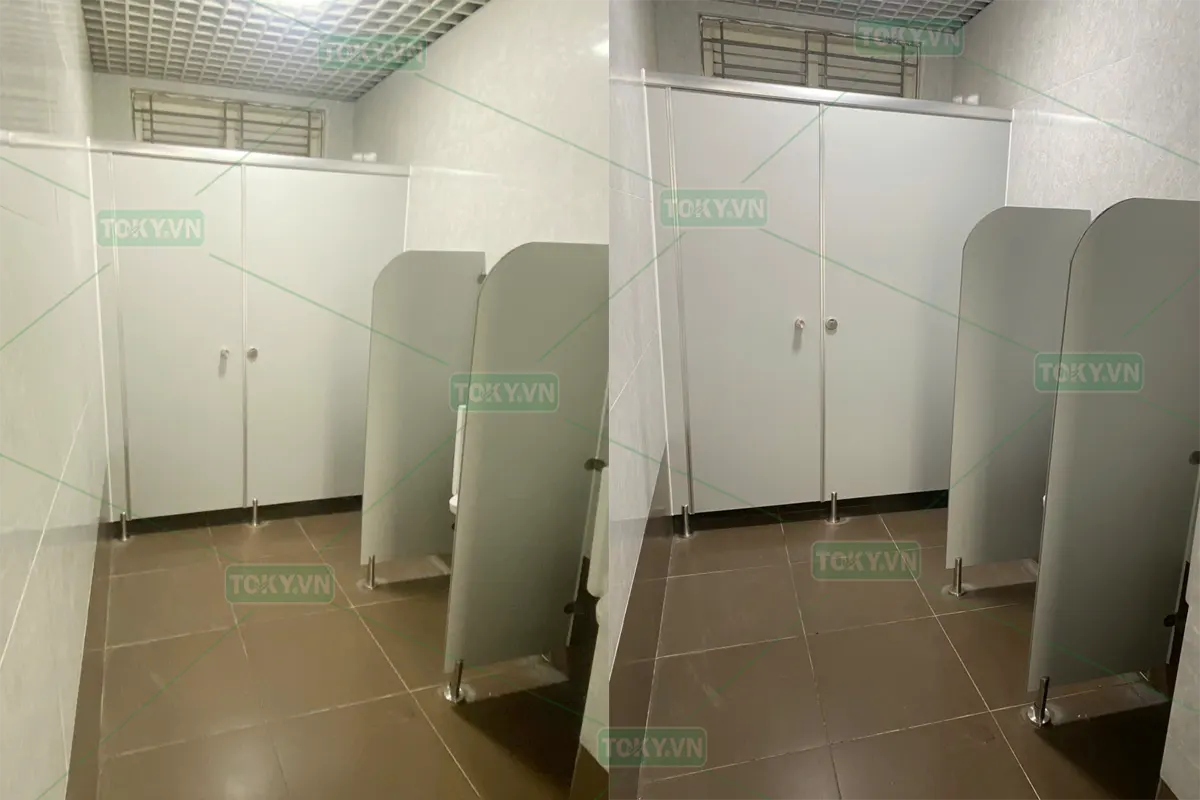 TOKY lắp đặt vách ngăn Compact cho UBND Xã Thuận An