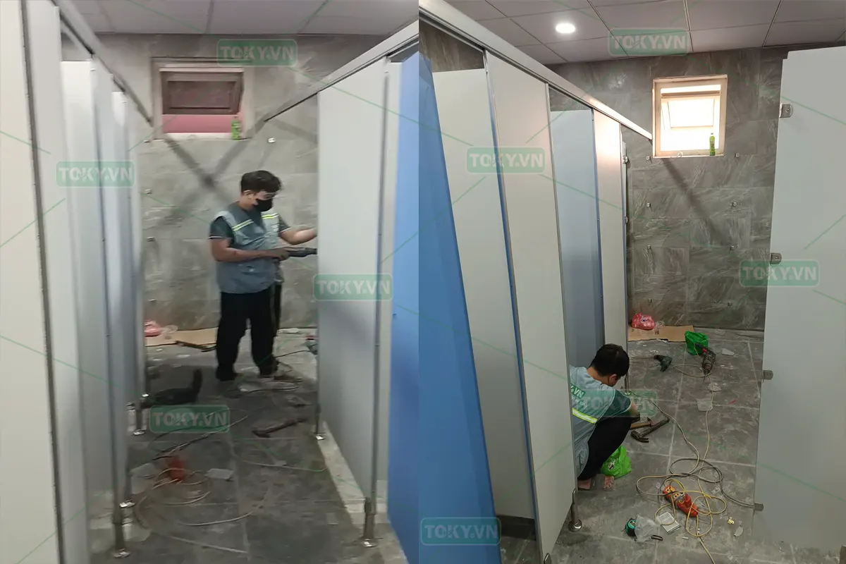 150m2 vách ngăn vệ sinh cho Sân bay Quốc tế Nội bài
