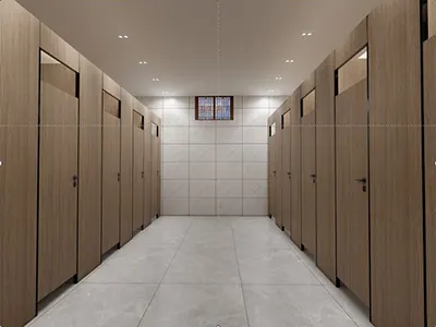 Ứng dụng vách ngăn vệ sinh compact cho rạp chiếu phim