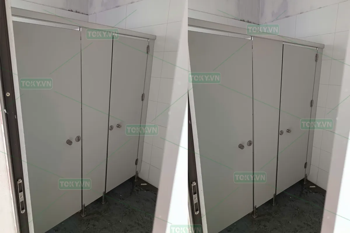 Vách ngăn vệ sinh Compact cho Trường đại học Thái Bình