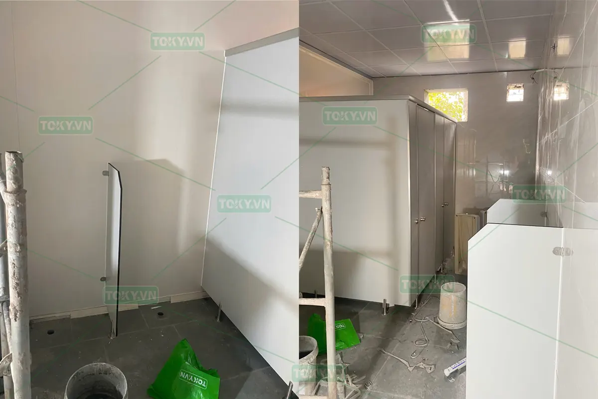 Công trình vách ngăn vệ sinh cho Chi nhánh Xí nghiệp Thủy lợi Gia Lâm