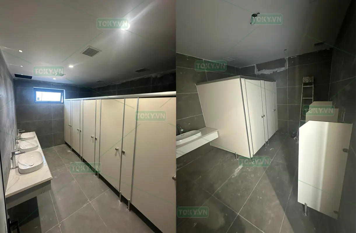 Dự án vách ngăn vệ sinh cho Tòa Văn phòng Điều hành KCN Minh Đức