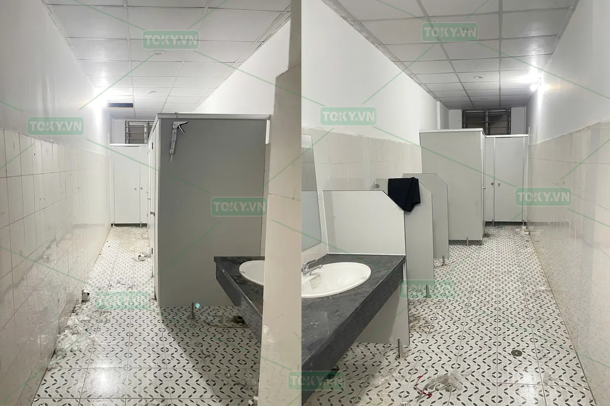 Toky hoàn thiện vách ngăn vệ sinh cho Trường cao đẳng Bách Nghệ Hà Nội