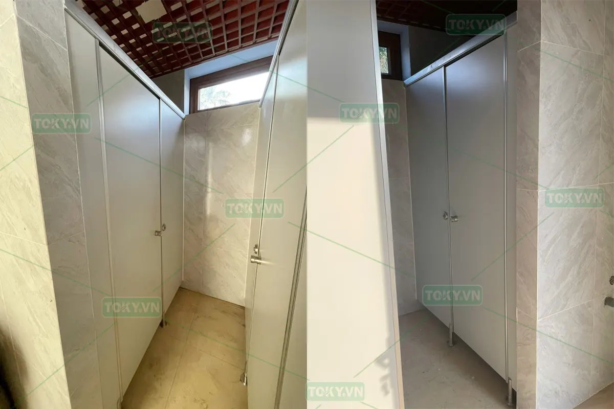 TOKY lắp đặt vách ngăn vệ sinh cho Chùa làng Đại Cát