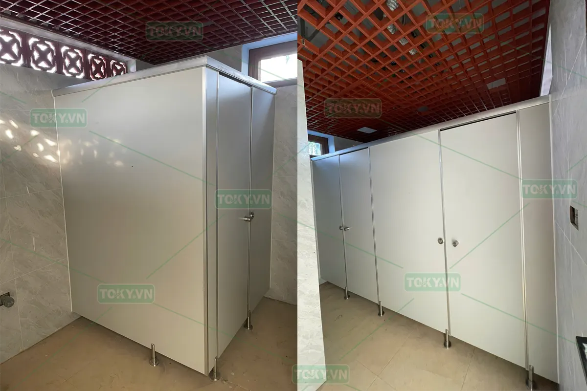 TOKY lắp đặt vách ngăn vệ sinh cho Chùa làng Đại Cát