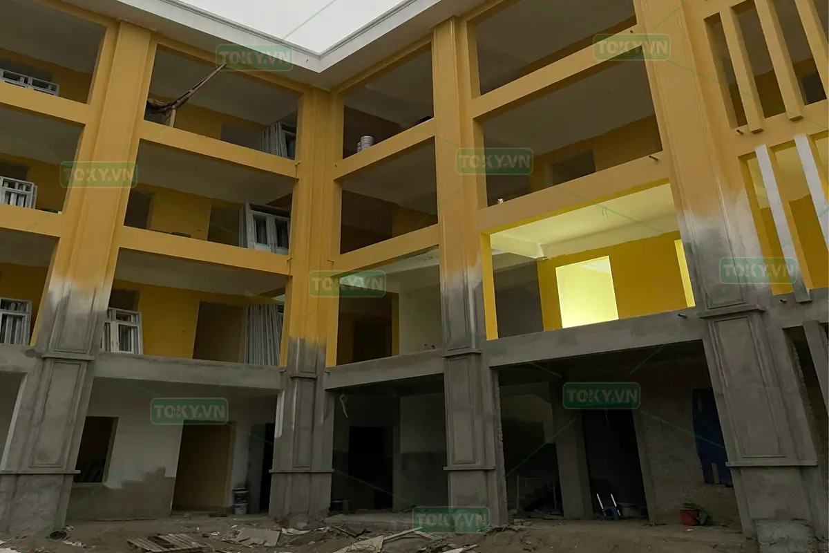Dự án vách ngăn Compact nhà vệ sinh cho Trường THCS Nguyệt Đức