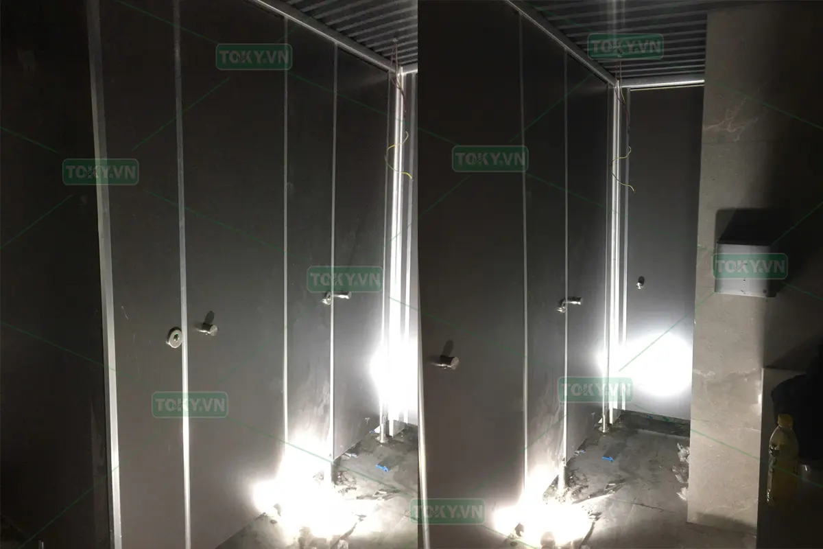 TOKY hoàn thiện vách ngăn vệ sinh Tòa nhà VietinBank – 108 Trần Hưng Đạo