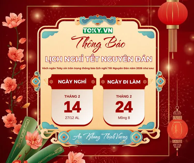 Thông báo lịch nghỉ Tết nguyên đán 2026 – Vách ngăn vệ sinh TOKY
