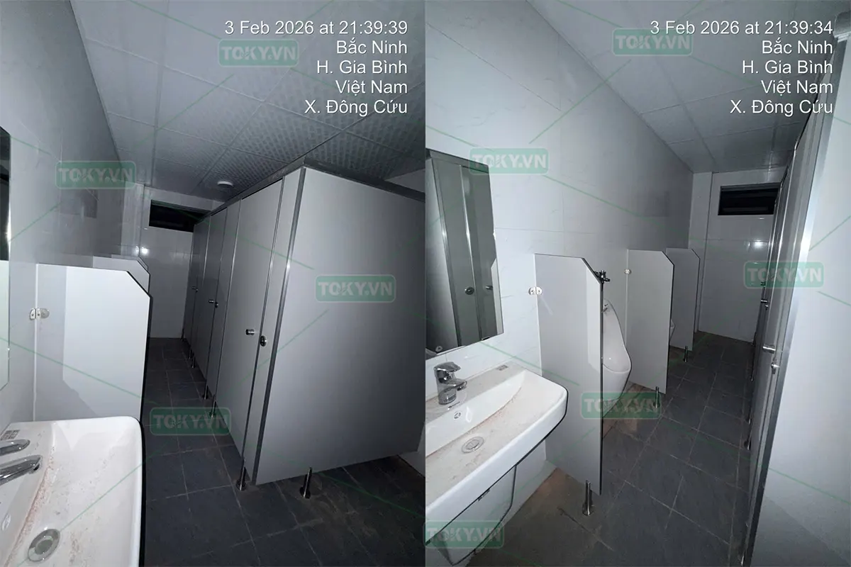 TOKY bàn giao 550m2 vách ngăn vệ sinh compact cho nhà máy Sotek Electric – KCN Gia Bình
