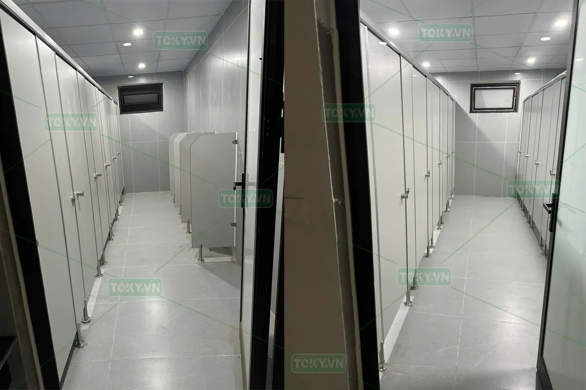 Toky hoàn thiện 300m2 vách ngăn vệ sinh Công ty cổ phần May ATH