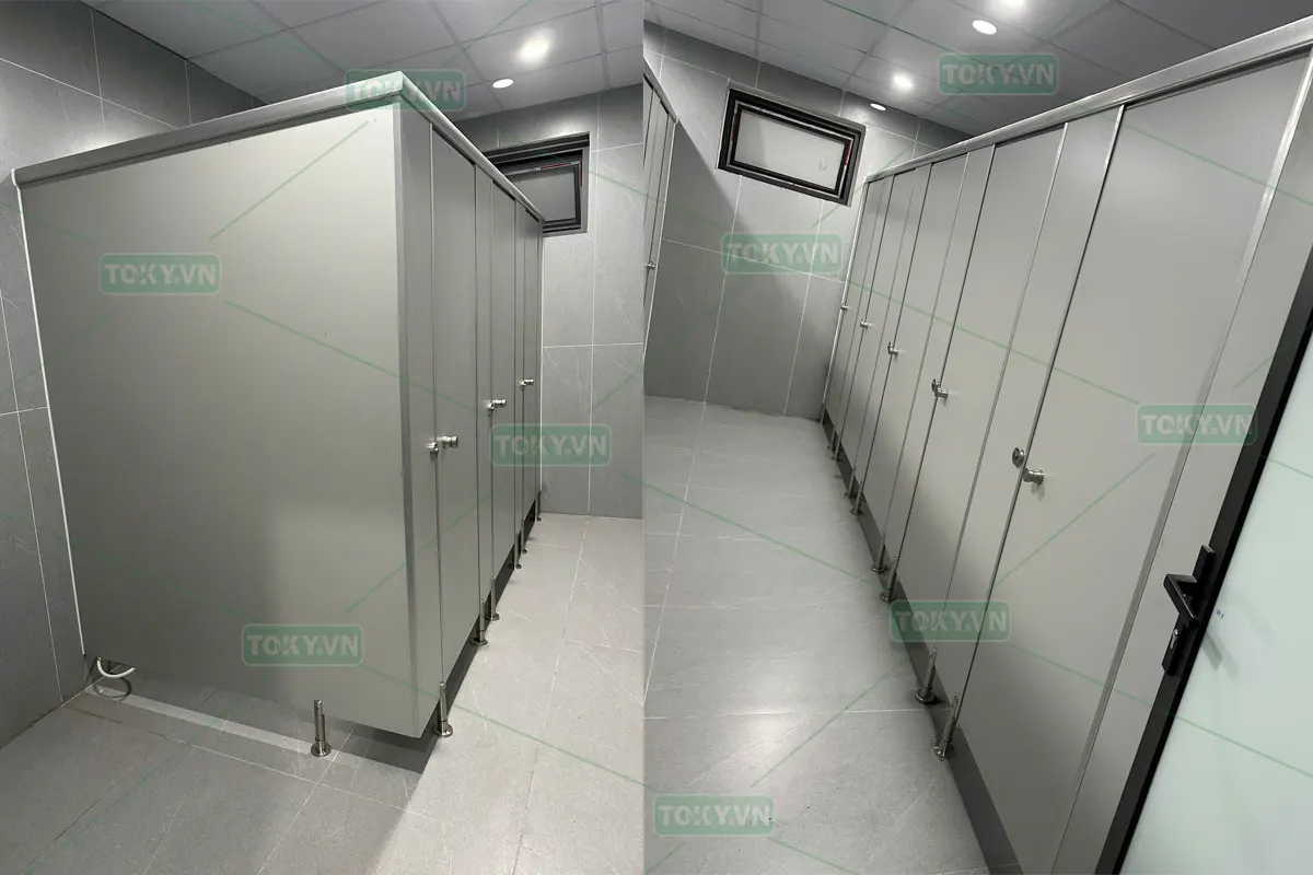 Toky hoàn thiện 300m2 vách ngăn vệ sinh Công ty cổ phần May ATH