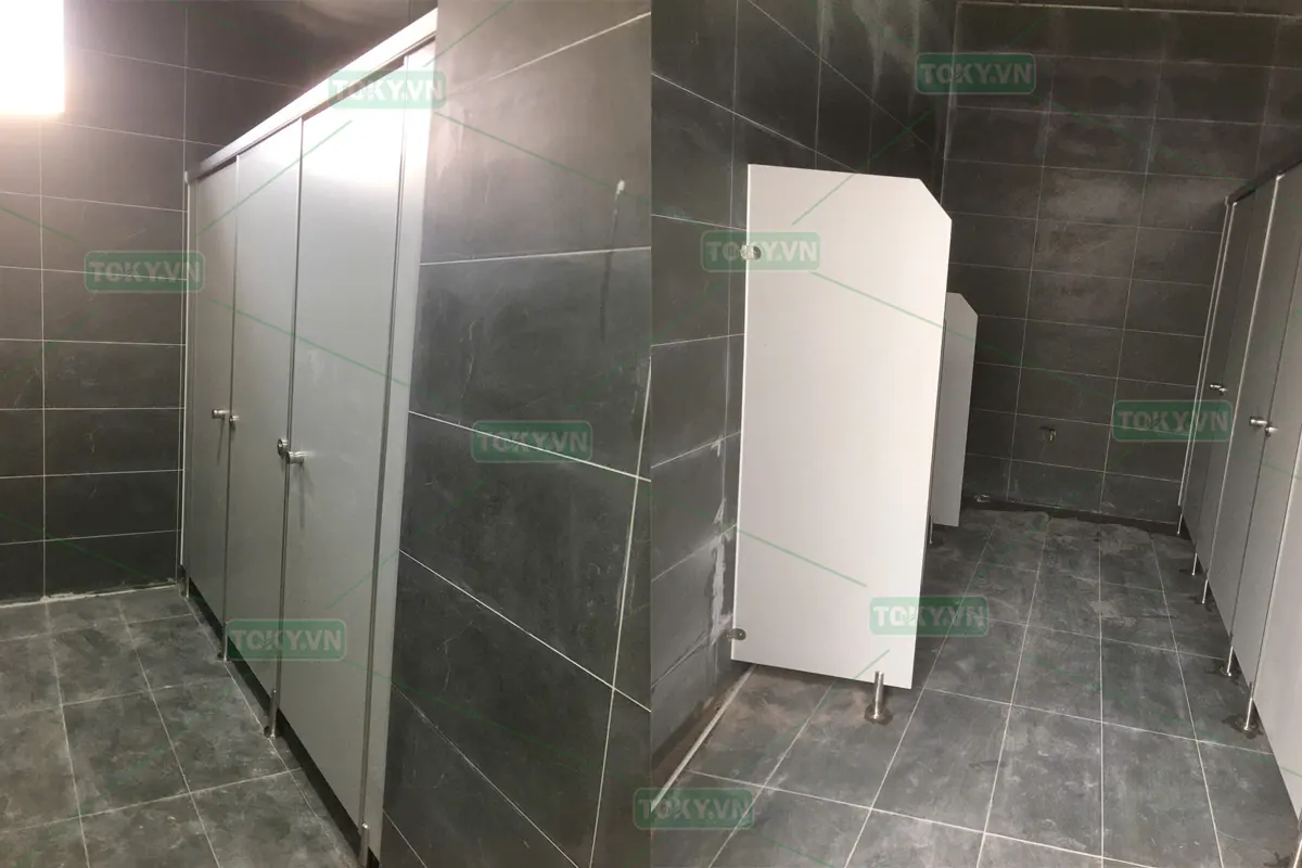 TOKY hoàn thiện 300m² vách ngăn vệ sinh Compact HPL cho nhà máy Credible Việt Nam